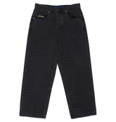 Men's Baggy Denim Snake Print Pants