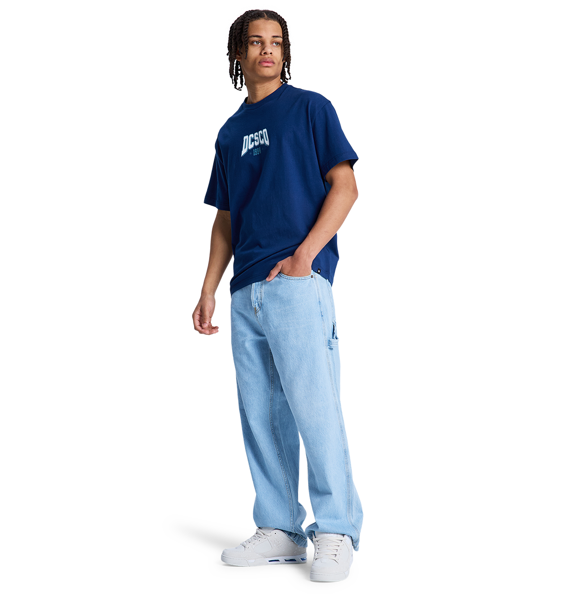 Men's Baggy Denim Carpenter Pants