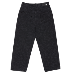 Men's Baggy Denim Snake Print Pants