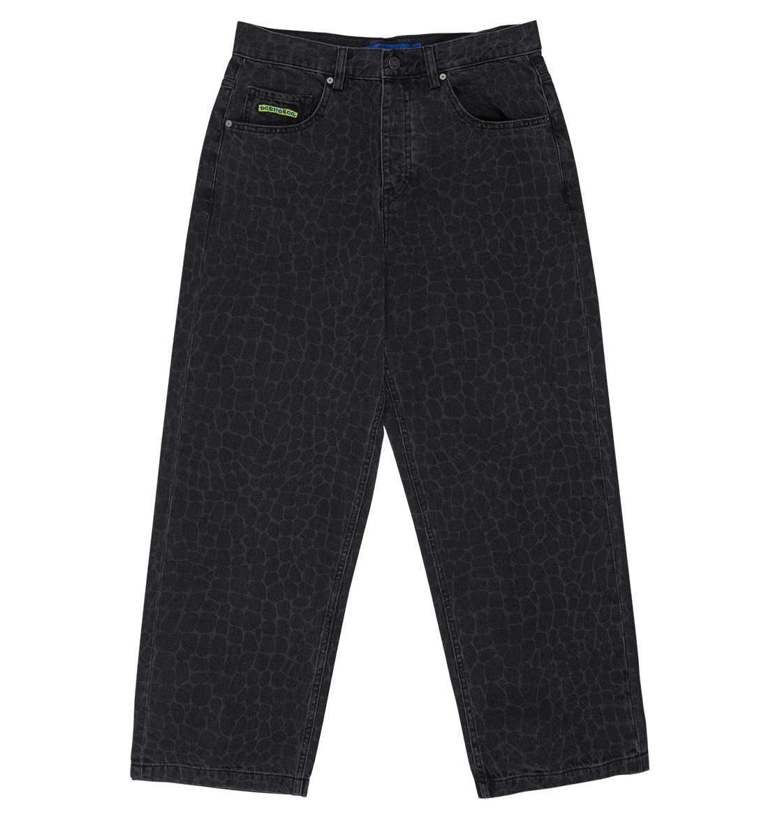 Men's Baggy Denim Snake Print Pants