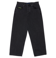 Men's Baggy Denim Snake Print Pants